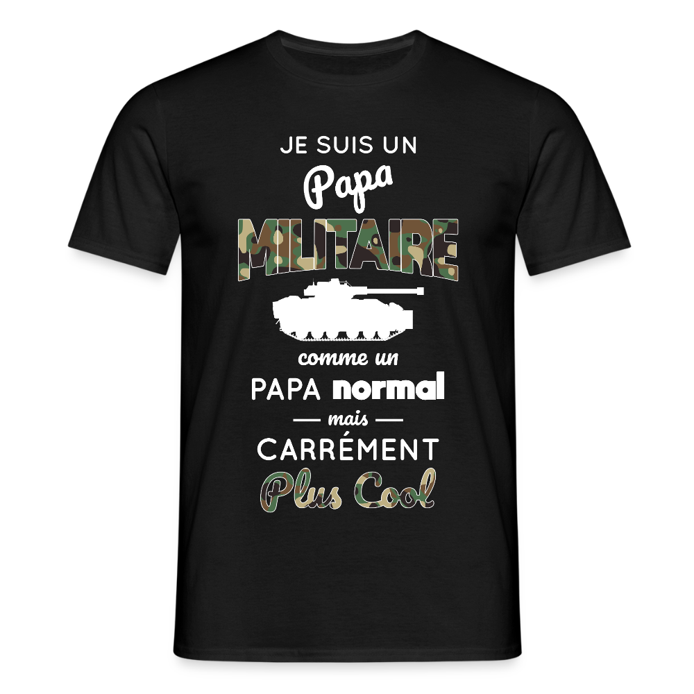 T-shirt Homme - Papa militaire plus cool - noir