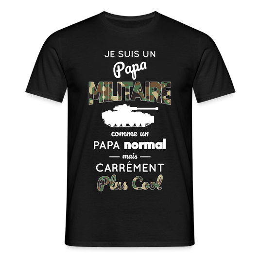 T-shirt Homme - Papa militaire plus cool - noir