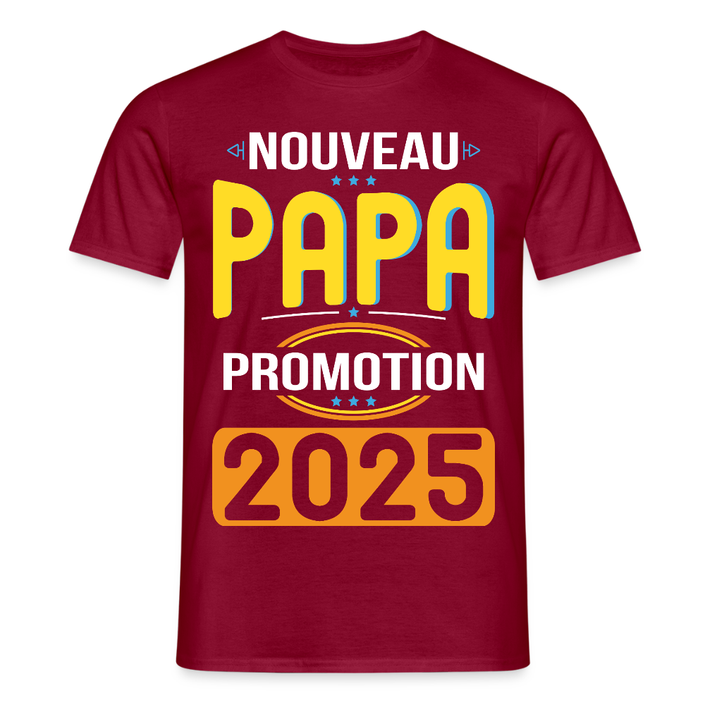 T-shirt Homme - Nouveau Papa - Promotion 2025 - rouge brique