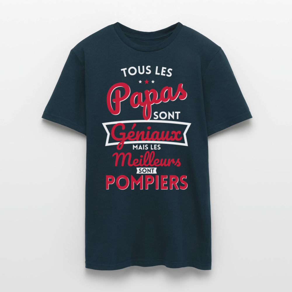 T-shirt Homme - Papas géniaux - Les meilleurs sont pompiers - marine