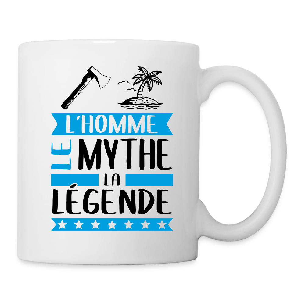 Mug blanc Achille rébus – L’homme, le mythe, la légende - blanc