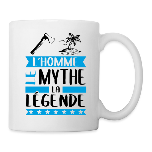 Mug blanc Achille rébus – L’homme, le mythe, la légende - blanc