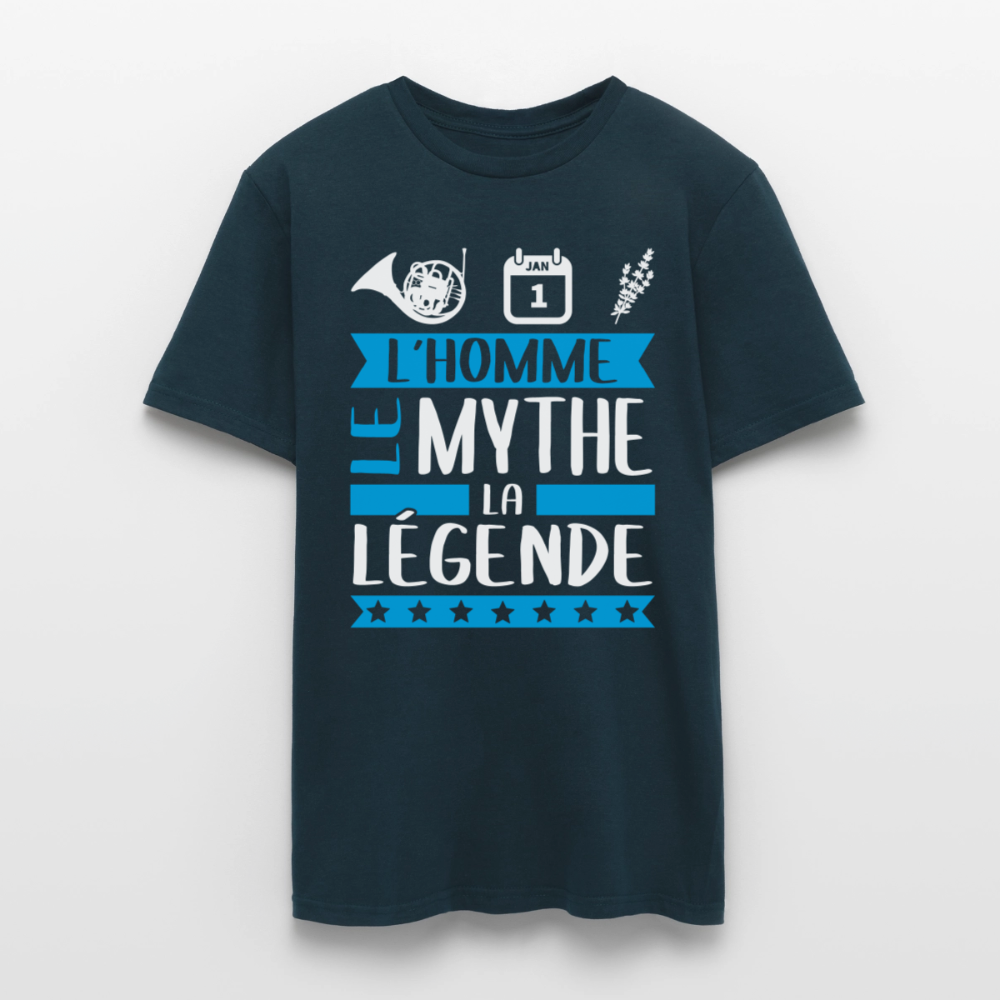 T-shirt homme Corentin rébus – L’homme, le mythe, la légende - marine