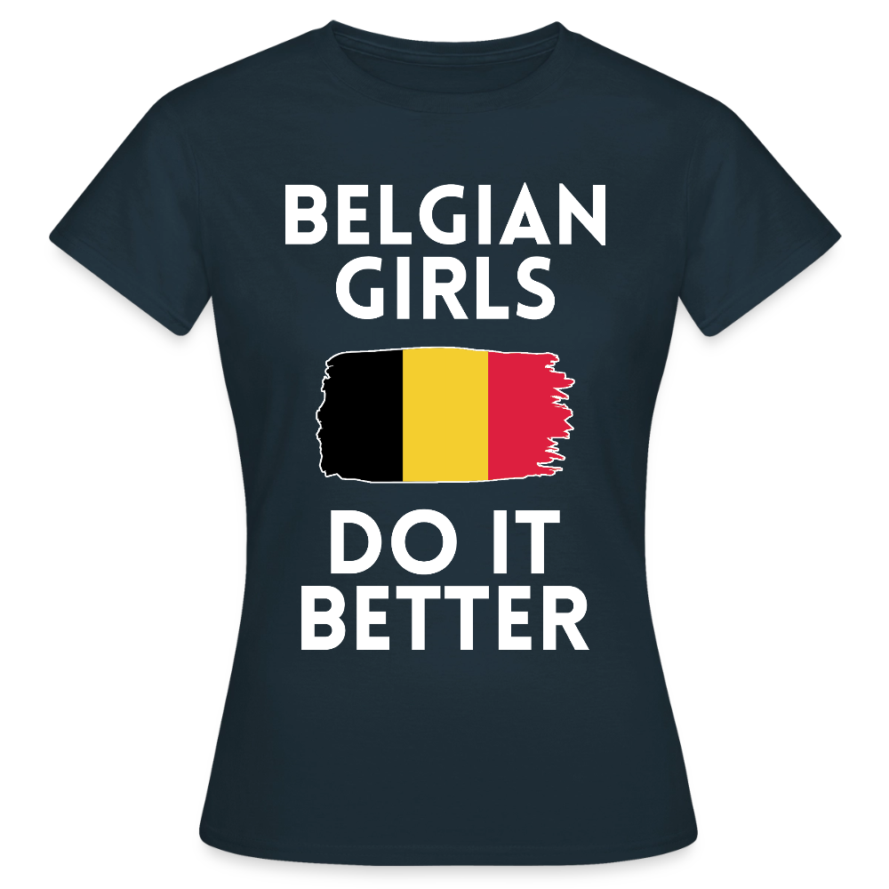 T-shirt femme - Belgian Girls Do It Better - marine