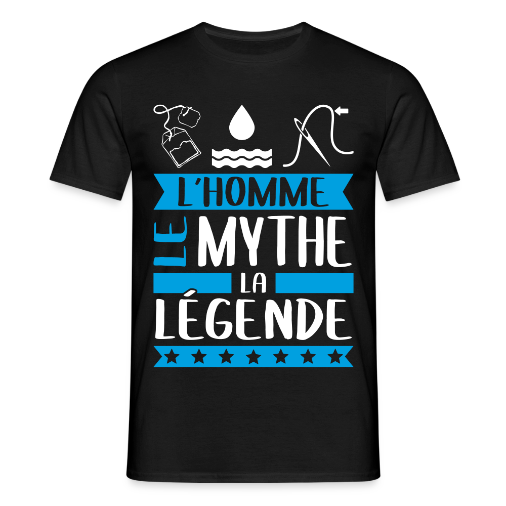 T-shirt homme Théophile rébus – L’homme, le mythe, la légende - noir