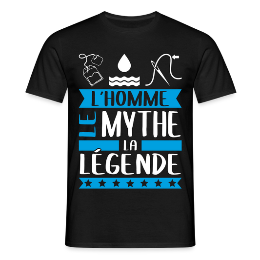 T-shirt homme Théophile rébus – L’homme, le mythe, la légende - noir