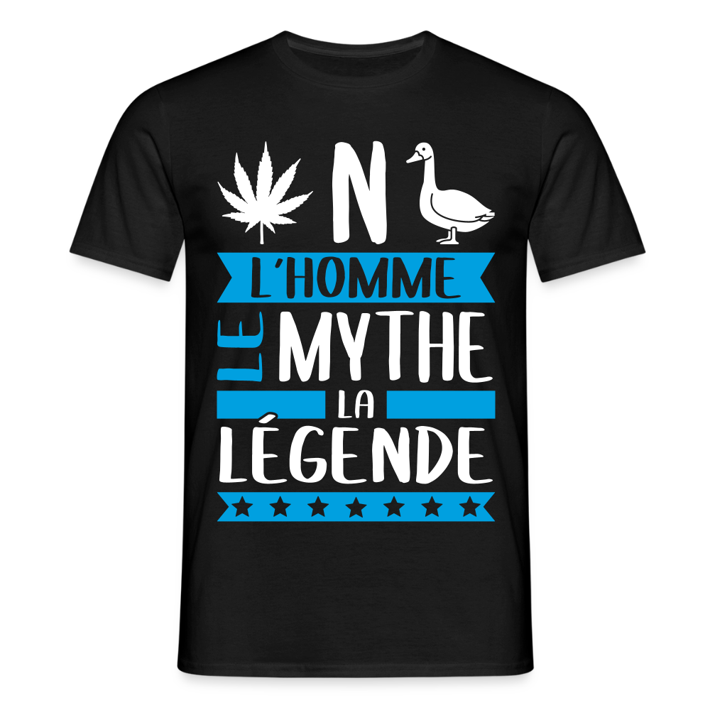 T-shirt homme Benoît rébus – L’homme, le mythe, la légende - noir