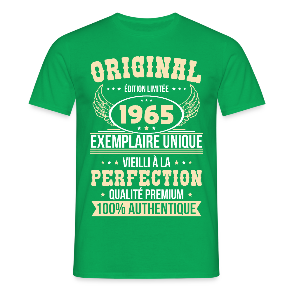 T-shirt Homme - Anniversaire 60 Ans - Original 1965 - vert