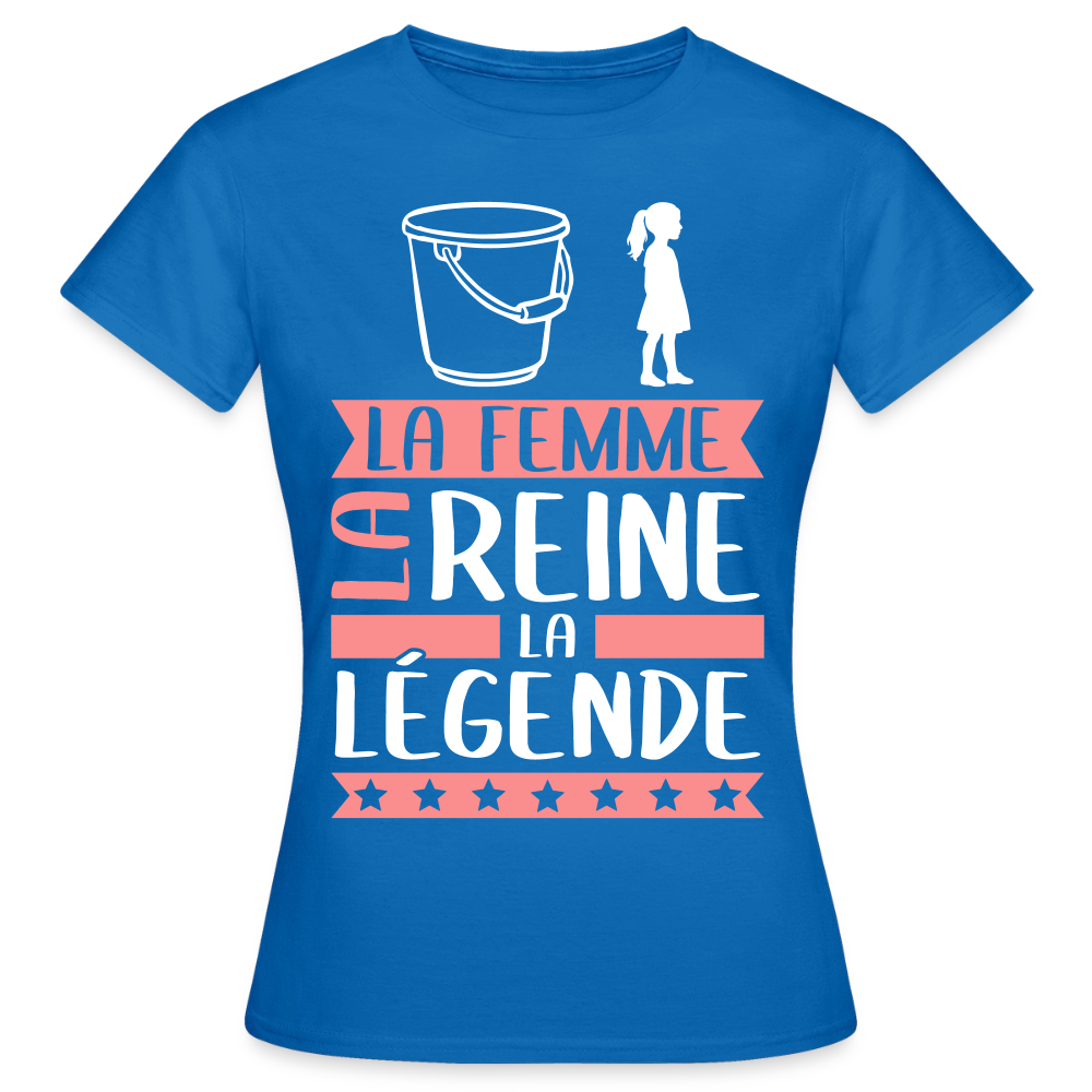 T-shirt femme Sophie rébus – La femme, la reine, la légende - bleu royal
