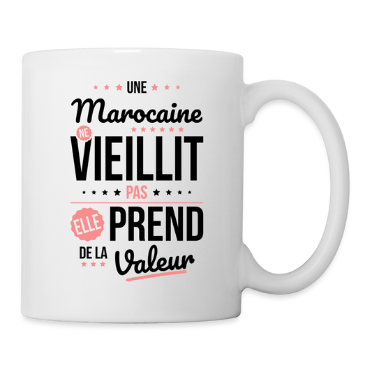 Mug blanc - Une Marocaine ne vieillit pas - blanc
