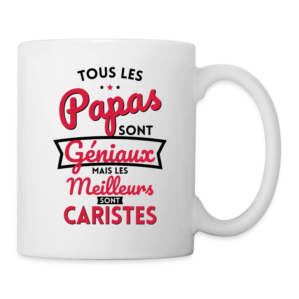 Mug blanc - Papas géniaux - Les meilleurs sont caristes - blanc