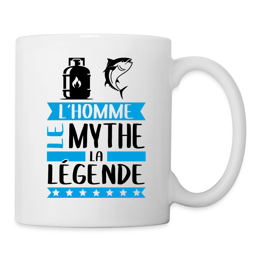 Mug blanc Gaston rébus – L’homme, le mythe, la légende - blanc