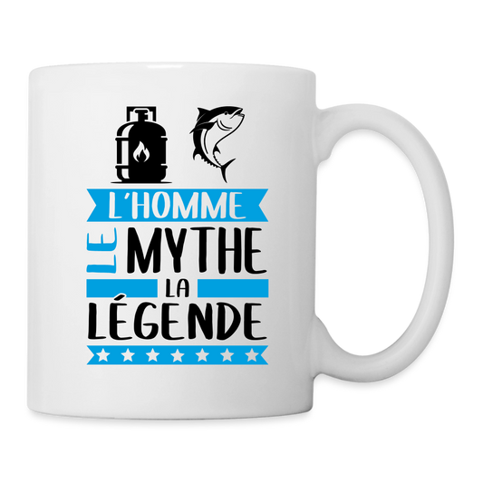 Mug blanc Gaston rébus – L’homme, le mythe, la légende - blanc