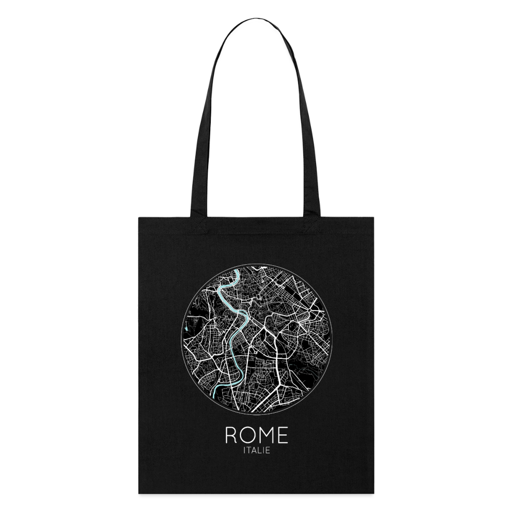 Tote Bag Rome Bio – Plan de Rome - noir