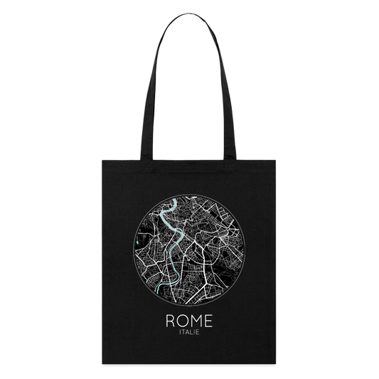 Tote Bag Rome Bio – Plan de Rome - noir