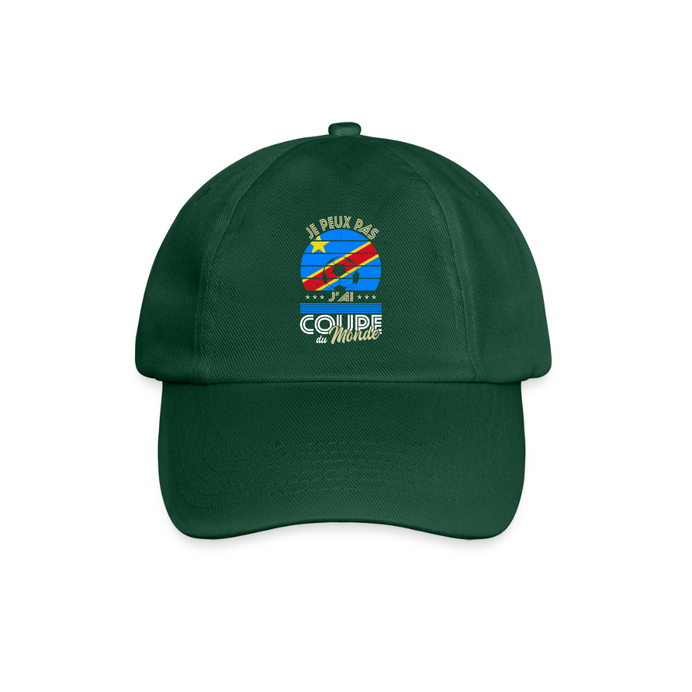 Casquette classique - Je peux pas j'ai Coupe du Monde - RD Congo - vert bouteille