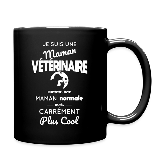 Mug uni - Maman vétérinaire plus cool - noir