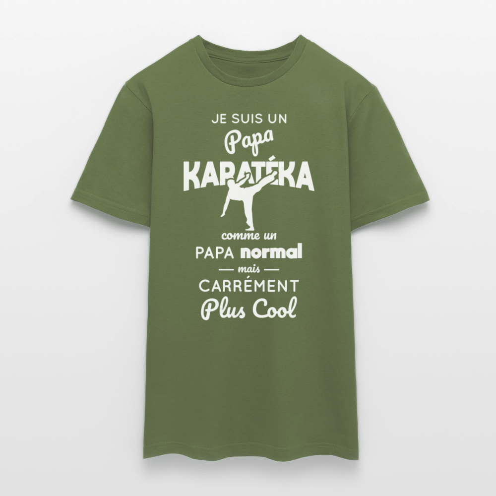 T-shirt Homme - Papa karatéka plus cool - vert militaire