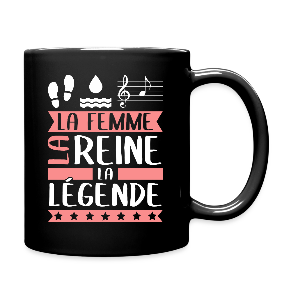Mug uni Paola rébus – La femme, la reine, la légende - noir