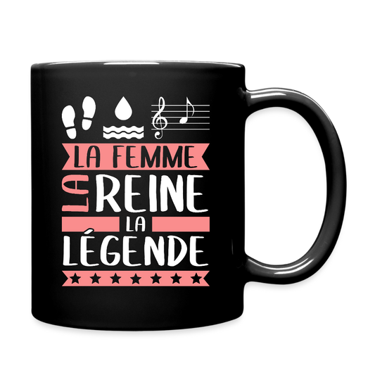 Mug uni Paola rébus – La femme, la reine, la légende - noir