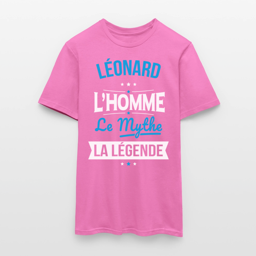 T-shirt Homme - Léonard - l'Homme - le Mythe - la Légende - rose