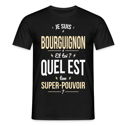 T-shirt Homme - Papa Bourguignon Plus Cool - noir