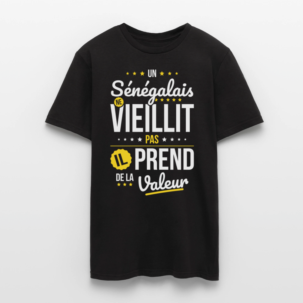 T-shirt Homme - Un Sénégalais ne vieillit pas - noir