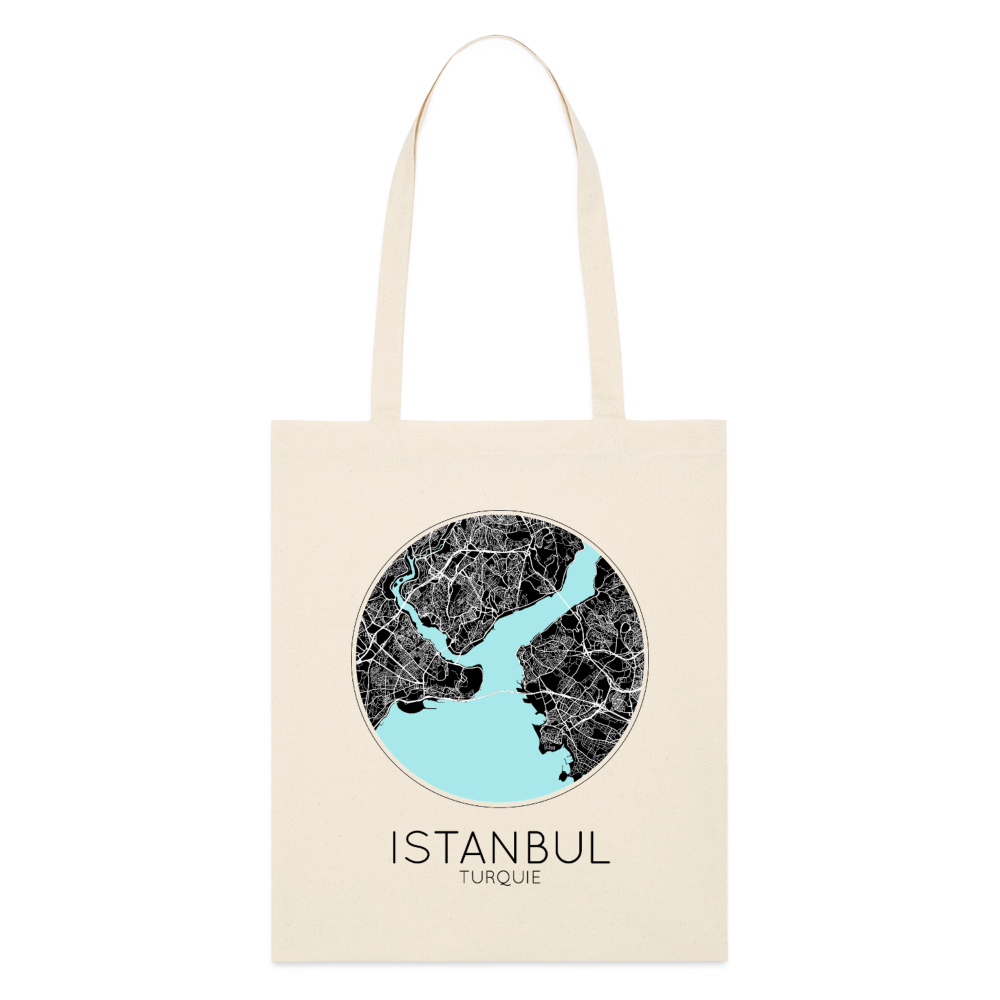 Tote Bag Istanbul Bio Coloris Clair – Plan d’Istanbul - écru doux