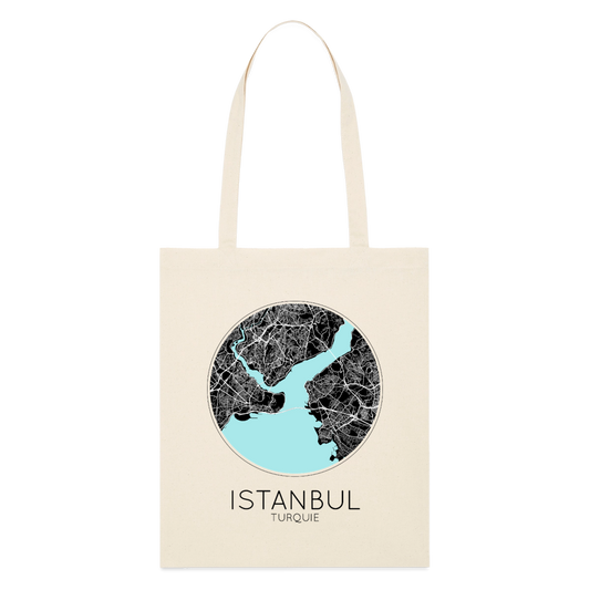 Tote Bag Istanbul Bio Coloris Clair – Plan d’Istanbul - écru doux
