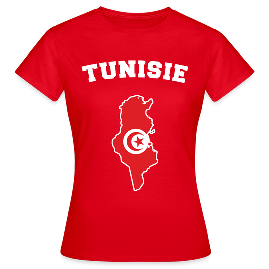 T-shirt Femme - Tunisie - rouge
