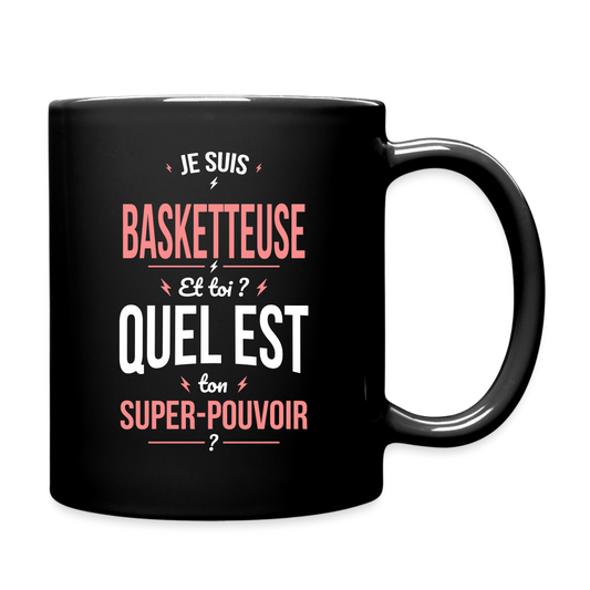 Mug uni - Je suis basketteuse - Super-pouvoir - noir