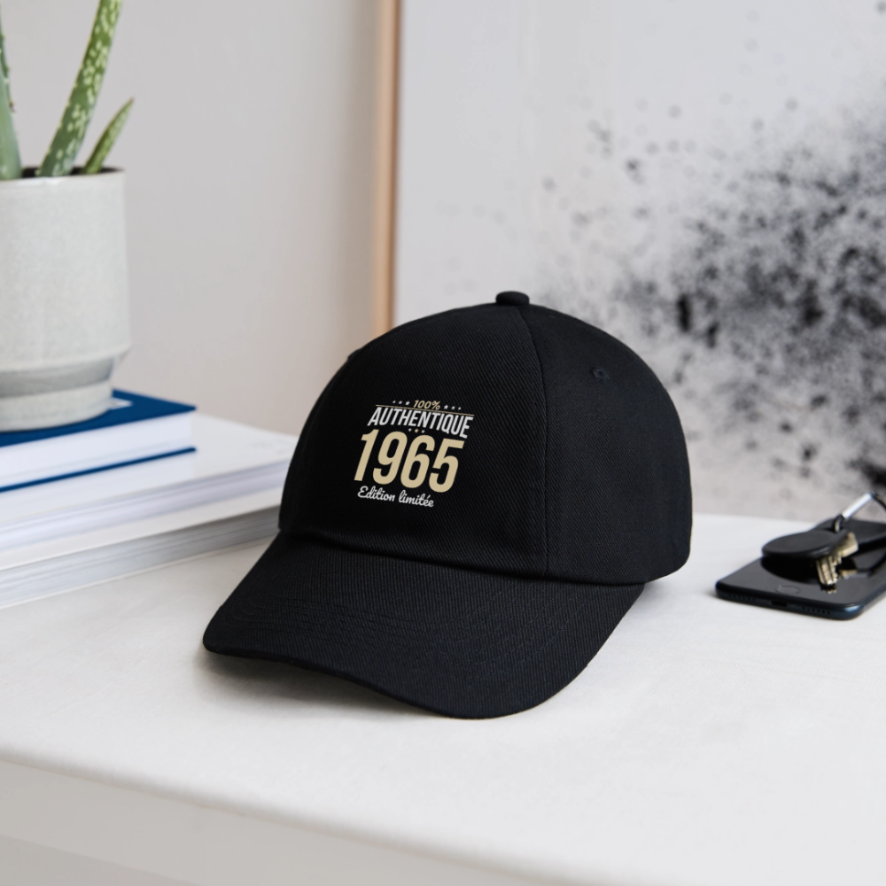 Casquette classique - Anniversaire 60 Ans - 100% Authentique 1965 - noir/noir