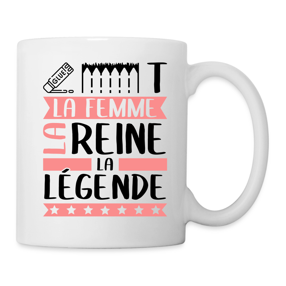 Mug blanc Colette rébus – La femme, la reine, la légende - blanc