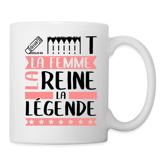 Mug blanc Colette rébus – La femme, la reine, la légende - blanc