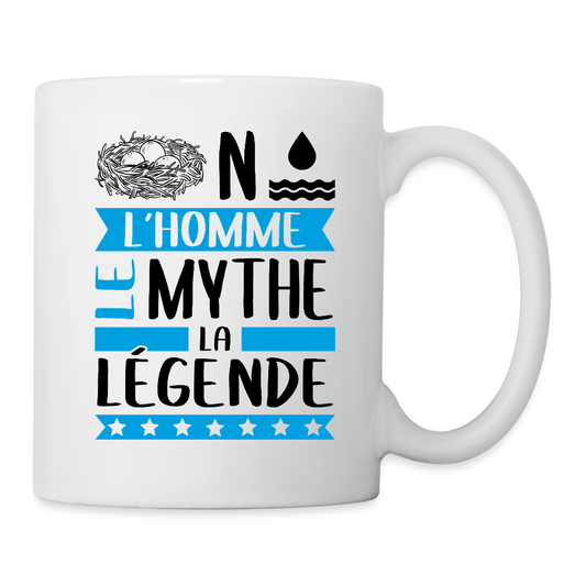 Mug blanc Nino rébus – L’homme, le mythe, la légende - blanc