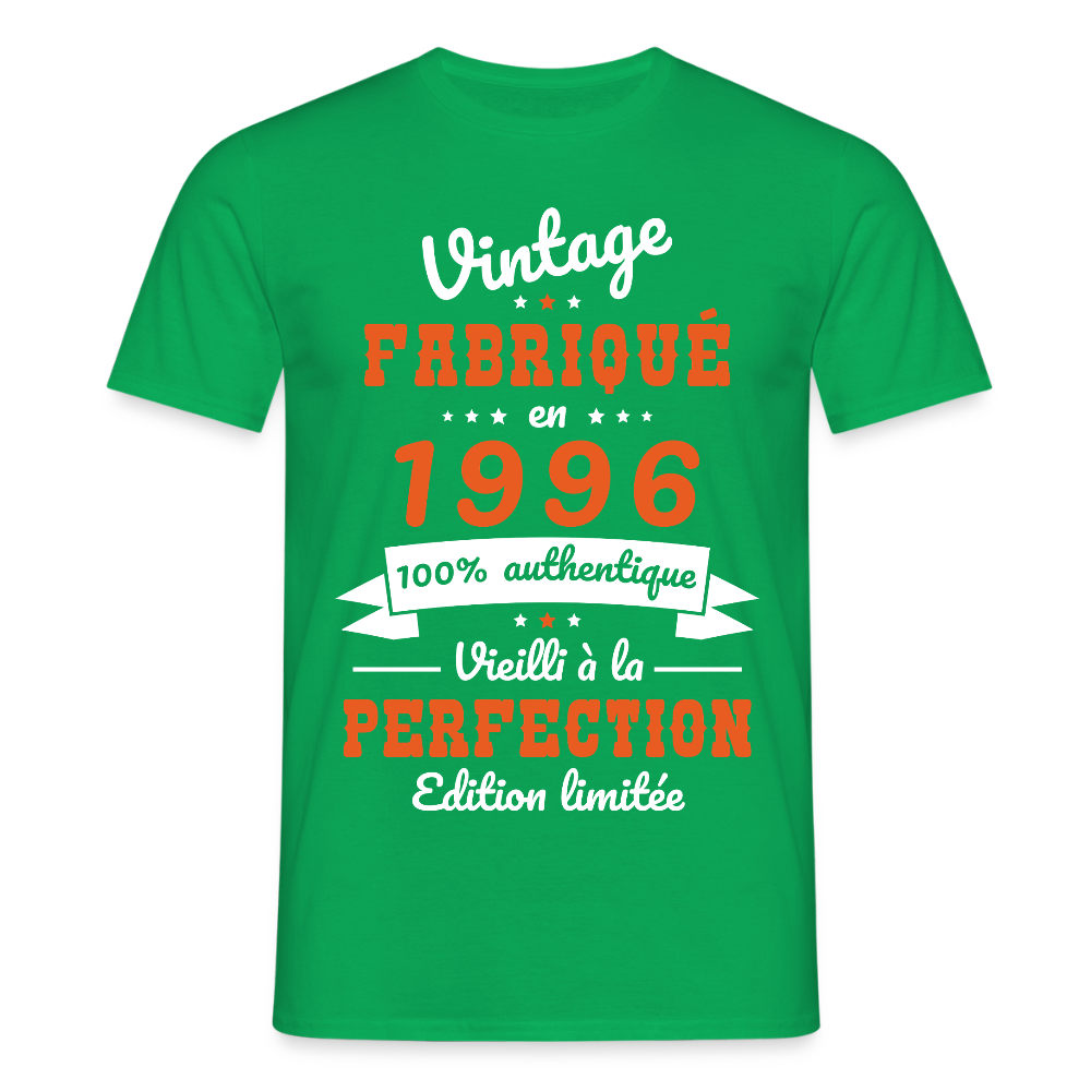 T-shirt anniversaire homme 30 ans – Vintage 1996 - vert