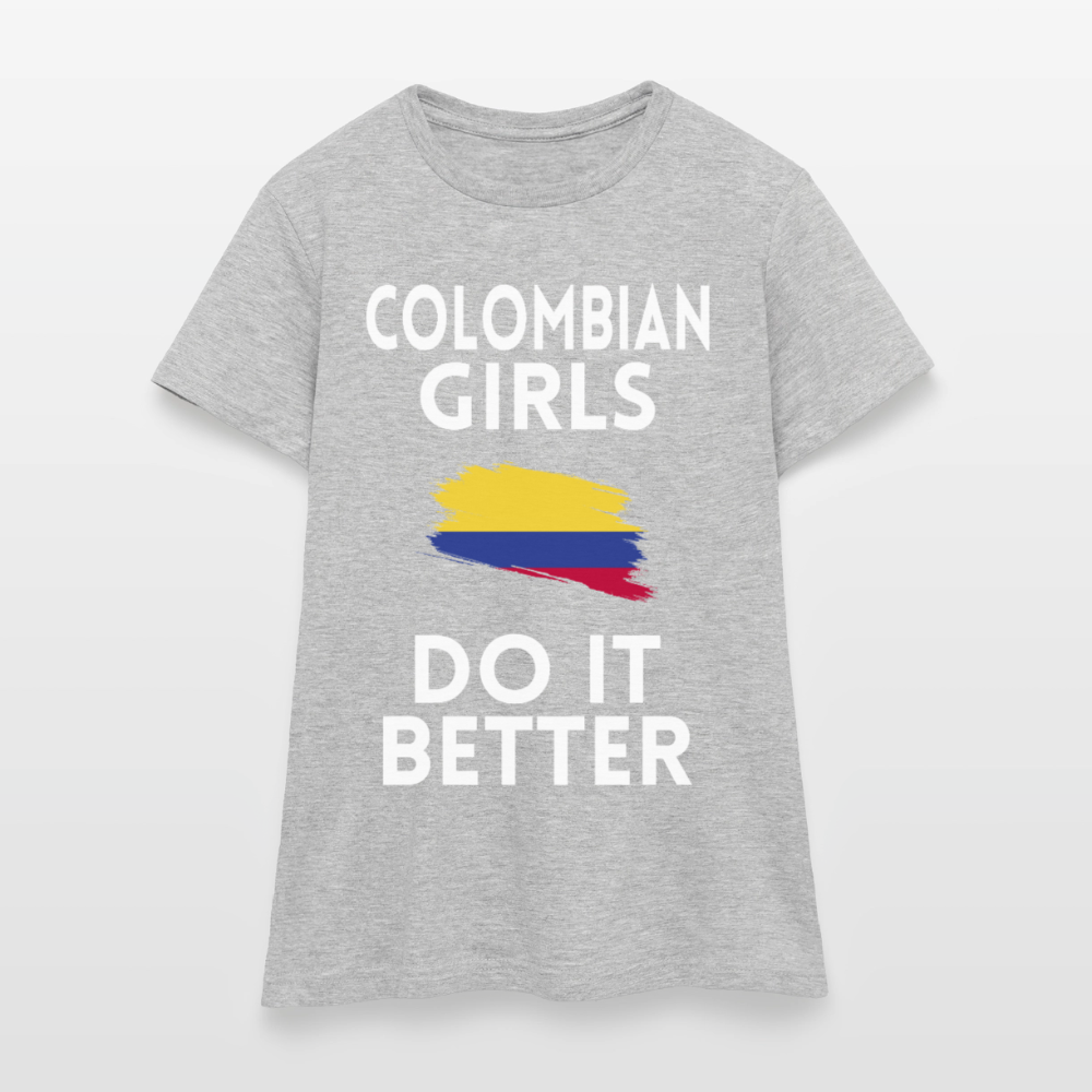 T-shirt femme - Colombian Girls Do It Better - gris chiné