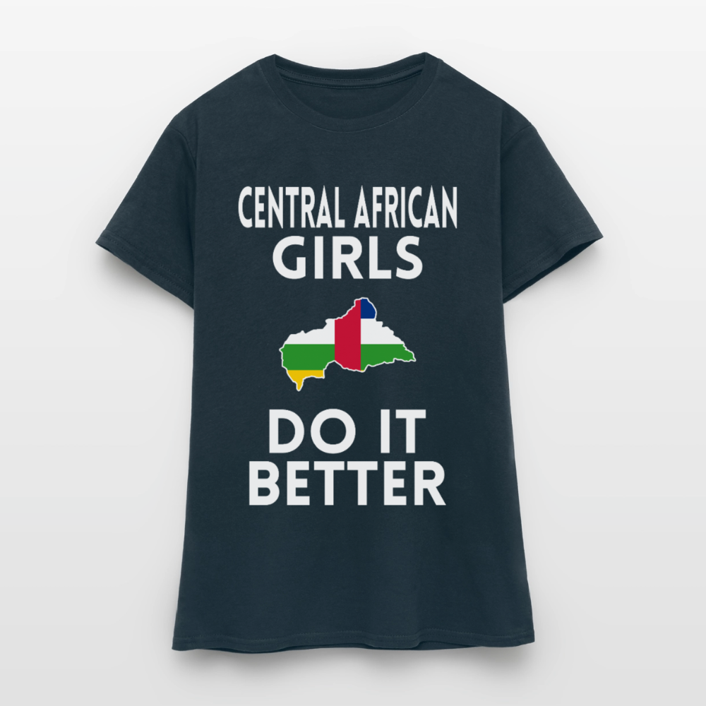 T-shirt femme - Central African Girls Do It Better - marine