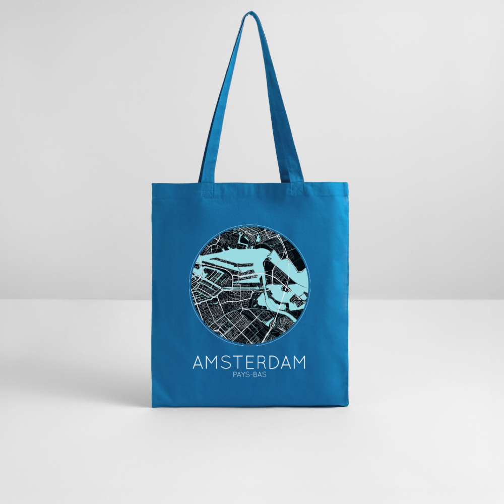 Tote Bag Amsterdam Bio – Plan d’Amsterdam - bleu royal