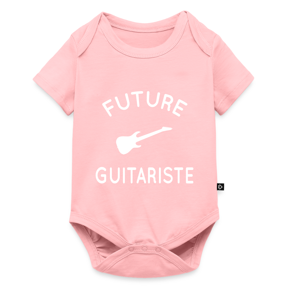 Body Bébé bio manches courtes - Future guitariste - rose