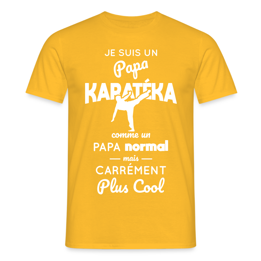 T-shirt Homme - Papa karatéka plus cool - jaune