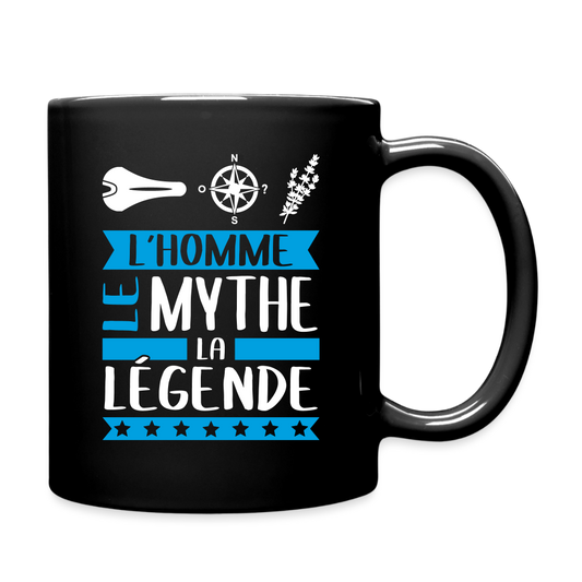 Mug uni Célestin rébus – L’homme, le mythe, la légende - noir
