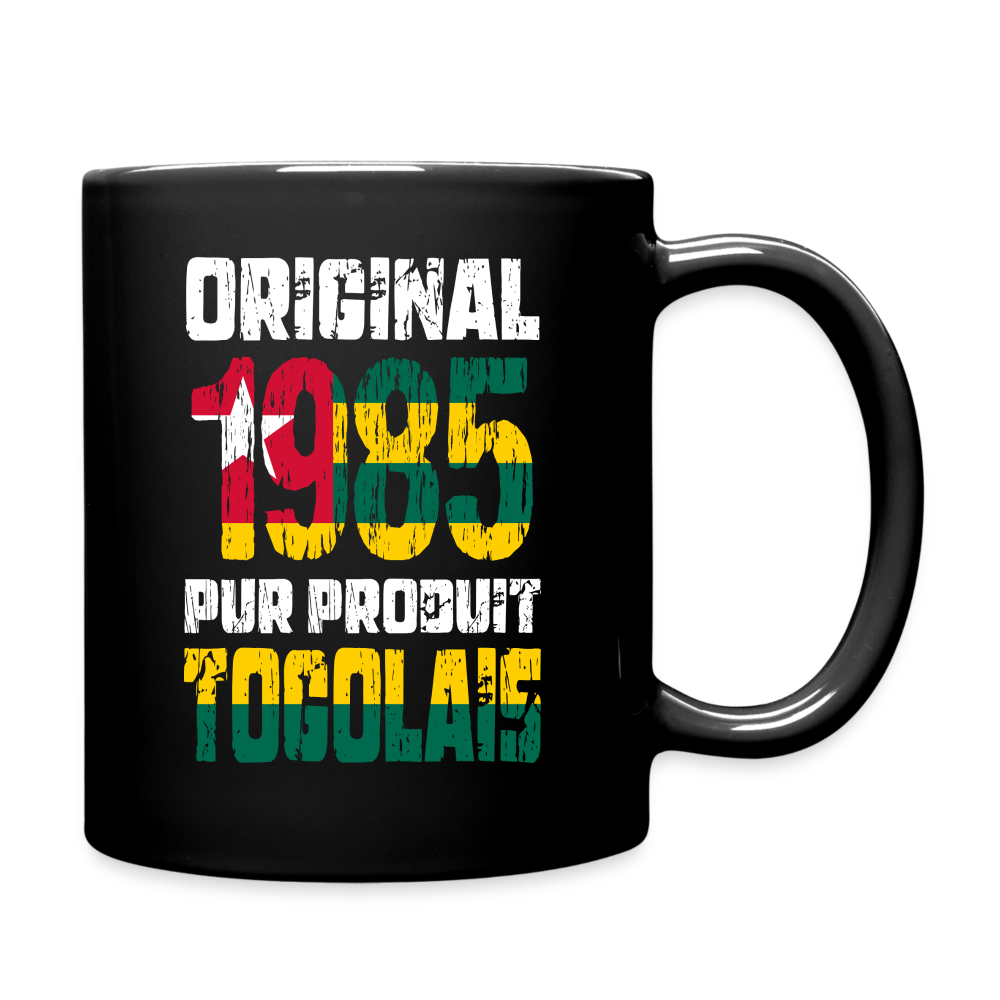 Mug uni - Anniversaire 40 Ans -  Original 1985 - Pur produit Togolais - noir