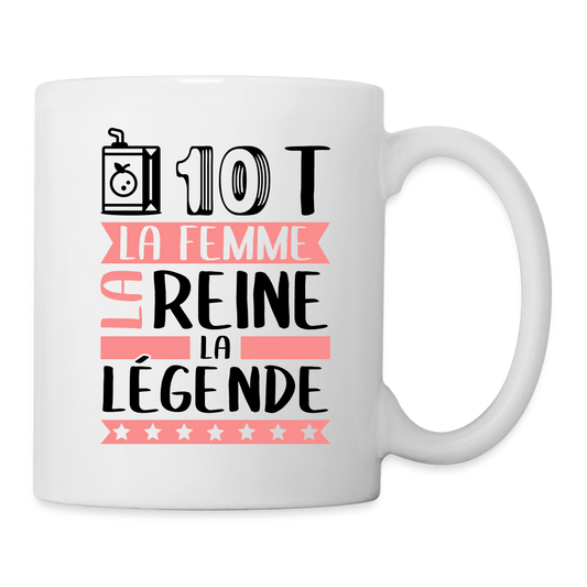 Mug blanc Judith rébus – La femme, la reine, la légende - blanc