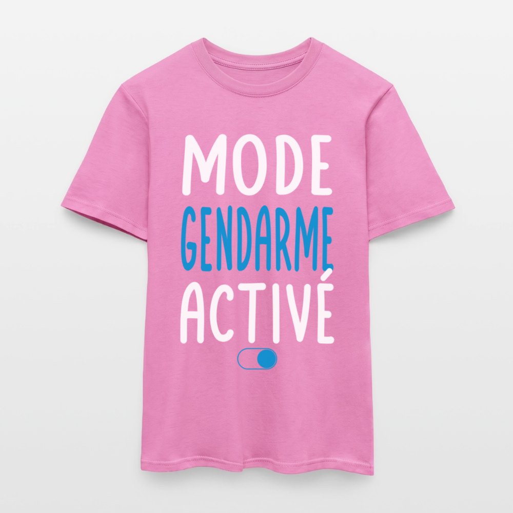 T-shirt Homme - Mode gendarme activé - Cadeau gendarme - rose