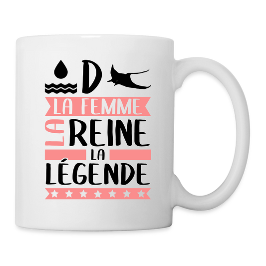 Mug blanc Audrey rébus – La femme, la reine, la légende - blanc
