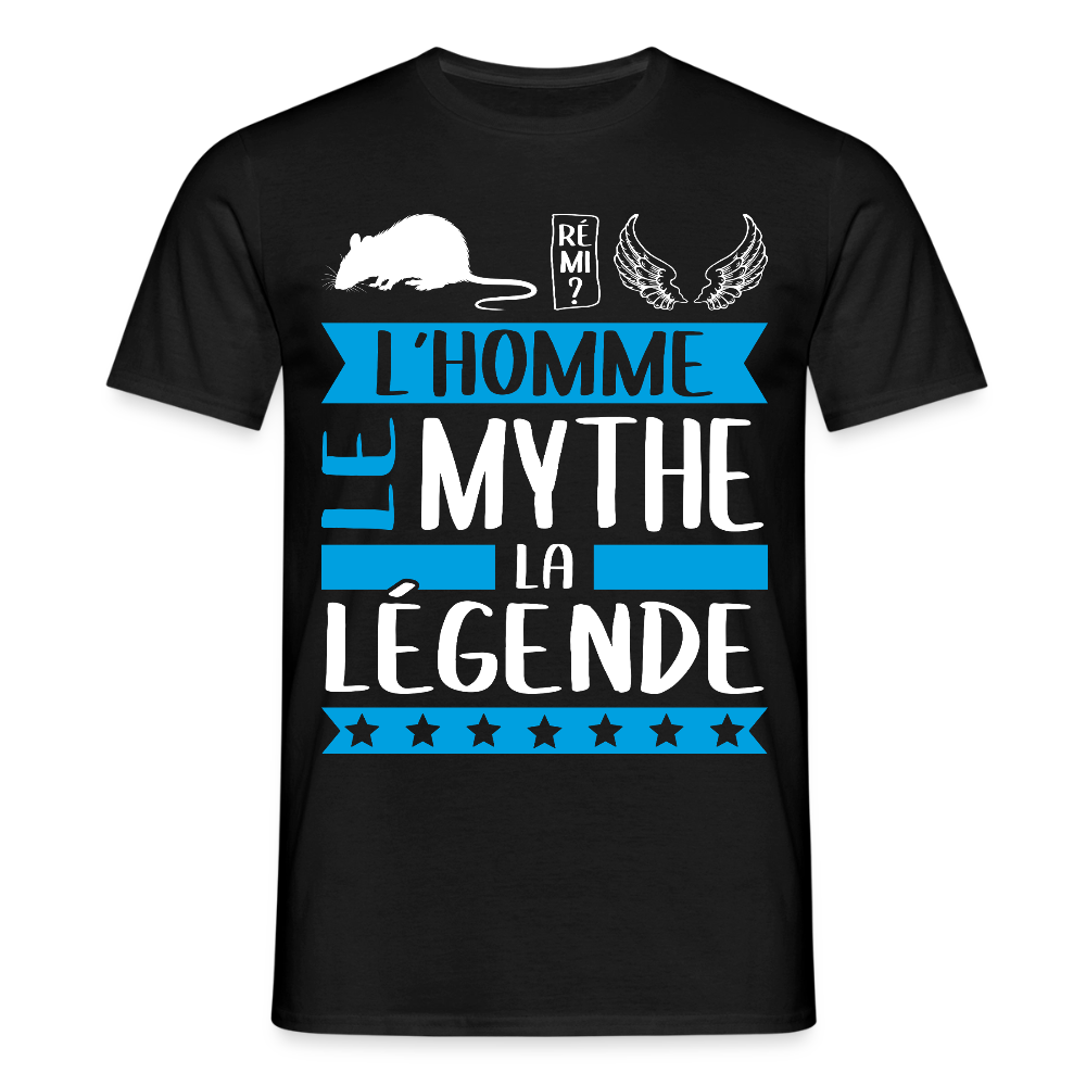 T-shirt homme Raphaël rébus – L’homme, le mythe, la légende - noir