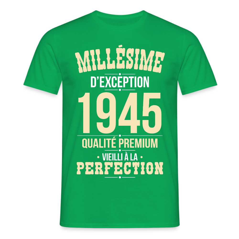 T-shirt Homme - Anniversaire 80 Ans - Millésime 1945 - vert