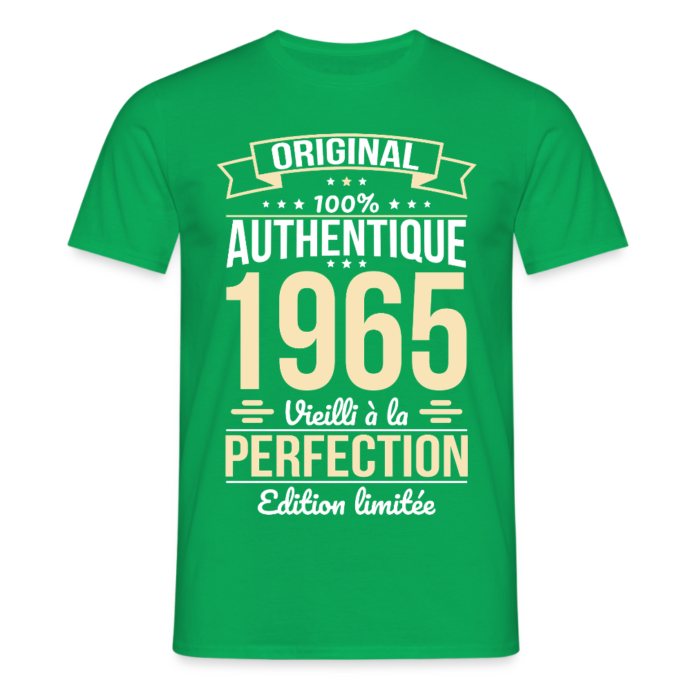 T-shirt Homme - Anniversaire 60 Ans - Original 1965 - vert