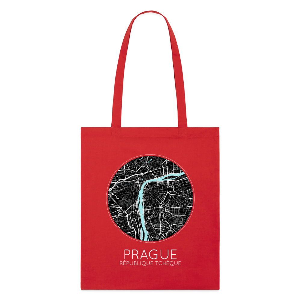 Tote Bag Prague Bio – Plan de Prague - rouge